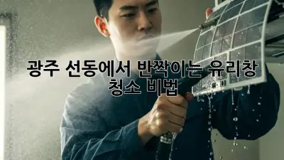 광주 선동에서 반짝이는 유리창 청소 비법 ✨