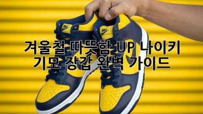 겨울철 따뜻함 UP! 나이키 기모 장갑 완벽 가이드